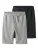 TWO SOON Broek  grijs gemêleerd / zwart
