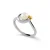 Orphelia ‘Mathilde’ Dames 925 Sterling Zilveren Ring – Zilver/Goud ZR-7510/G