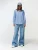 MixRay Blouse  lichtblauw / wit