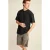 Oversized T-shirt met ribstructuur en ronde hals