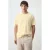 Mango Man linnen relaxed fit T-shirt – geel
