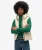 Gewatteerde Bodywarmer van Microvezel met Capuchon Beige
