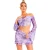 Missy Empire Dames/Dames Mesh Off Shoulder Crop Top (Paars)