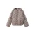 Mango Kids gebloemde gewatteerde jas – bruin/ecru/blauw