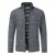 Herenvest met ritssluiting Grof gebreid vest met opstaande kraag voor de winter donkergrijs