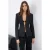 TRENDYOLMİLLA Dames Zwart Effen Lang Getailleerd Blazers
