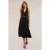 Motivi Pleated Midi Dress With Back Cut-out Black