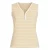 Beige en wit gestreepte mouwloze top met ritsdetail