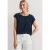 Street One Dames Blouseshirt met ronde hals en gespdetail in Blauw
