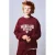 Mango Kids rechtvallende sweater met tekst – donkerrood