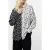 French Connection Harriet Mix Delancey Shirt Blackout Porcelain C