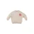 Z8 newborn sweater met tekst – zand