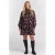 The Kooples Short Babydoll Dress With Long Sleeves Black / Purple