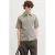 JACK & JONES PREMIUM regular gestreept casual overhemd met ingebreid patroon taupe