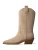 L37 HANDMADE SHOES Enkellaarsje ‘HOLLY LEAVES’  beige