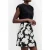 French Connection Lora Poly Jacquard Mini Skirt Porcelain Cream/blac