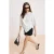 TRENDYOLMİLLA Dames Ecru Effen Kort Regular fit T-shirts