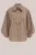 WE Fashion – Dames blouse met ruit en ballonmouwen – Regular fit – Lichtbruin –