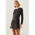 Uitgesneden Crew Neck Mini Jurk