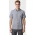 No Excess Shirt Short Sleeve 2 Coloured Melange With Linen Indigo Blue
