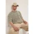 TRENDYOL MAN Heren Kaki Gestreept Kort Oversized T-shirts