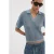Mango top blauw gebreid