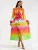MSN Collection Blousejurk  geel / limoen / oranje / wit