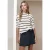 Street One Dames Knielange skort met gesp in Blauw