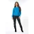 EsQualo Sweater Embroidery Anglaise Petrol