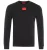 HUGO Logo Patch Duurzame Crew Neck Sweater – Zwart