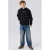 NAME IT KIDS hoodie met tekst zwart