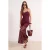 TRENDYOLMİLLA Dames Bordeaux Effen Maxi Mouwloos Zeemeermin Avond & Gala Jurk