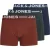 Jack & Jones Heren plus size boxershorts trunks jacsense 3-pack effen rood/groen/blauw