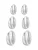 Hey Happiness Oorbellen ‘Dome Trio’  zilver