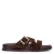 Manfield suède slippers bruin