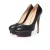 Charlotte Olympia Zwarte leren plateau pumps