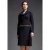 Drape hals Stretch Jersey Jurk met Kanten Detail