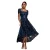 Asymmetrische Midi Strak Lacedress met Festonnekraag Dames Goddiva