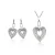 Orphelia Dames 925 Sterling Zilveren Set: Ketting-Hanger + Oorknoppen – Zilver SET-5959