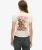 Tattoo Rhinestone Getailleerd T-shirt Crème