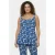 YOEK gebloemde top blauw