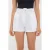 Katoenen Hoge Taille Shorts met Zak en Ceintuurovereenkomst