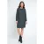 Casual H-Line Staande Kraag Lange Mouw Midi Dress
