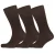 Campbell | Heren | Sokken 3-pack Donkerbruin Uni