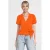 Anytime crinkle overslagtop met pofmouwen oranje