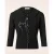 Cat Scallop Collar cardigan in zwart