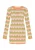 IZIA Gebreide jurk ‘Festival’  beige / lichtgroen / sering / oranje