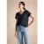 Street One Dames Shirt in cupro materiaalmix in Blauw