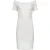 Klassieke Witte Off-Shoulder Aansluitende Jurk