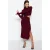 TRENDYOLMİLLA Dames Bordeaux Effen Midi Lang Stijlvol/Avond Recht Jurken